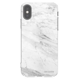 Átlátszó szilikon tok az alábbi mobiltelefonokra Apple iPhone X/XS - White marble