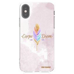 Átlátszó szilikon tok az alábbi mobiltelefonokra Apple iPhone X/XS - Carpe Diem