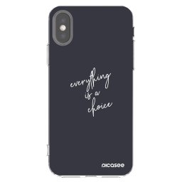 Átlátszó szilikon tok az alábbi mobiltelefonokra Apple iPhone X/XS - Everything is a choice