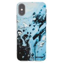 Átlátszó szilikon tok az alábbi mobiltelefonokra Apple iPhone X/XS - Organic blue