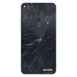 Átlátszó szilikon tok az alábbi mobiltelefonokra Huawei P9 Lite 2017 - Black marble
