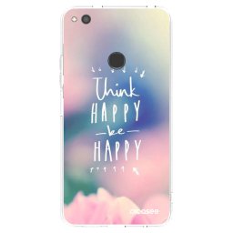 Átlátszó szilikon tok az alábbi mobiltelefonokra Huawei P9 Lite 2017 - Think happy be happy