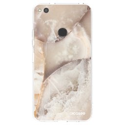 Átlátszó szilikon tok az alábbi mobiltelefonokra Huawei P9 Lite 2017 - Cream marble