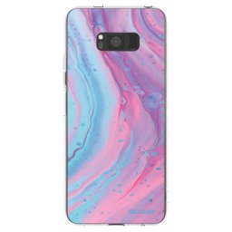 Átlátszó szilikon tok az alábbi mobiltelefonokra Samsung Galaxy S8 G950F - Pink liquid