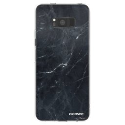 Átlátszó szilikon tok az alábbi mobiltelefonokra Samsung Galaxy S8 G950F - Black marble