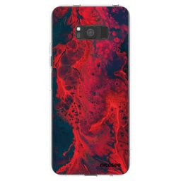 Átlátszó szilikon tok az alábbi mobiltelefonokra Samsung Galaxy S8 G950F - Organic red