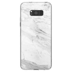 Átlátszó szilikon tok az alábbi mobiltelefonokra Samsung Galaxy S8 G950F - White marble