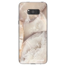 Átlátszó szilikon tok az alábbi mobiltelefonokra Samsung Galaxy S8 G950F - Cream marble