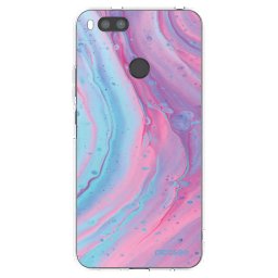 Átlátszó szilikon tok az alábbi mobiltelefonokra Xiaomi Mi A1 Global - Pink liquid