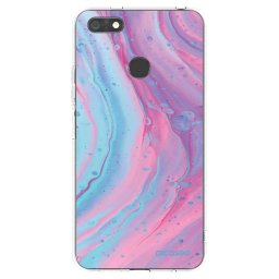 Átlátszó szilikon tok az alábbi mobiltelefonokra Huawei P9 Lite Mini - Pink liquid