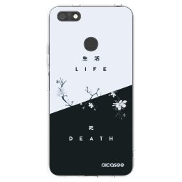 Átlátszó szilikon tok az alábbi mobiltelefonokra Huawei P9 Lite Mini - Life - Death