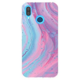 Átlátszó szilikon tok az alábbi mobiltelefonokra Huawei P20 Lite - Pink liquid