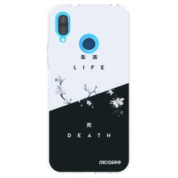 Átlátszó szilikon tok az alábbi mobiltelefonokra Huawei P20 Lite - Life - Death
