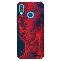 Átlátszó szilikon tok az alábbi mobiltelefonokra Huawei P20 Lite - Organic red