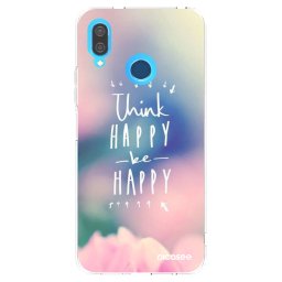 Átlátszó szilikon tok az alábbi mobiltelefonokra Huawei P20 Lite - Think happy be happy