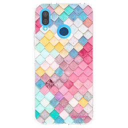 Átlátszó szilikon tok az alábbi mobiltelefonokra Huawei P20 Lite - Colorful roof