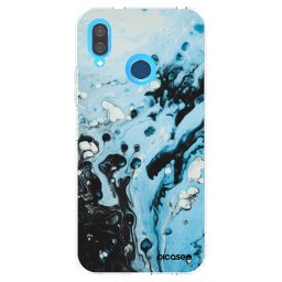 Átlátszó szilikon tok az alábbi mobiltelefonokra Huawei P20 Lite - Organic blue