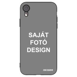 Fekete szilikon tok az alábbi mobiltelefonokra Apple iPhone XR - Saját fotó/motívum