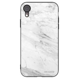 Fekete szilikon tok az alábbi mobiltelefonokra Apple iPhone XR - White marble