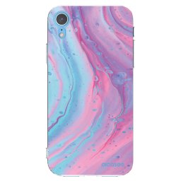 Átlátszó szilikon tok az alábbi mobiltelefonokra Apple iPhone XR - Pink liquid