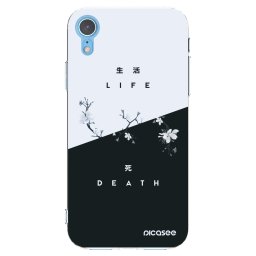 Átlátszó szilikon tok az alábbi mobiltelefonokra Apple iPhone XR - Life - Death