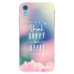Átlátszó szilikon tok az alábbi mobiltelefonokra Apple iPhone XR - Think happy be happy