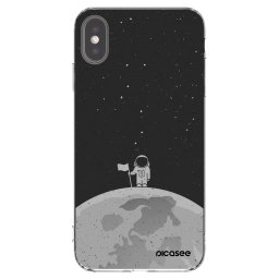 Átlátszó szilikon tok az alábbi mobiltelefonokra Apple iPhone XS Max - Astronaut