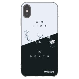 Átlátszó szilikon tok az alábbi mobiltelefonokra Apple iPhone XS Max - Life - Death
