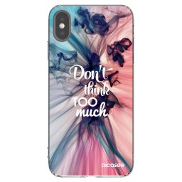 Átlátszó szilikon tok az alábbi mobiltelefonokra Apple iPhone XS Max - Don't think TOO much
