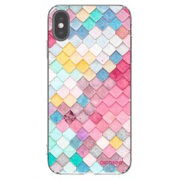 Átlátszó szilikon tok az alábbi mobiltelefonokra Apple iPhone XS Max - Colorful roof
