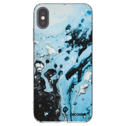 Átlátszó szilikon tok az alábbi mobiltelefonokra Apple iPhone XS Max - Organic blue