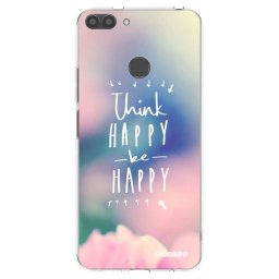 Átlátszó szilikon tok az alábbi mobiltelefonokra Huawei P Smart - Think happy be happy