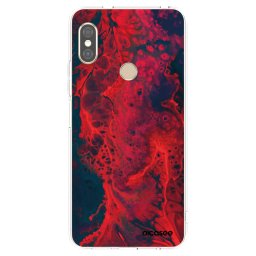 Átlátszó szilikon tok az alábbi mobiltelefonokra Xiaomi Redmi Note 5 Global - Organic red