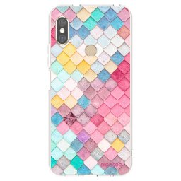 Átlátszó szilikon tok az alábbi mobiltelefonokra Xiaomi Redmi Note 5 Global - Colorful roof