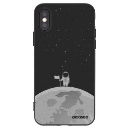 Fekete szilikon tok az alábbi mobiltelefonokra Apple iPhone X/XS - Astronaut