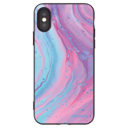 Fekete szilikon tok az alábbi mobiltelefonokra Apple iPhone X/XS - Pink liquid