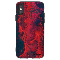 Fekete szilikon tok az alábbi mobiltelefonokra Apple iPhone X/XS - Organic red