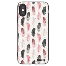 Fekete szilikon tok az alábbi mobiltelefonokra Apple iPhone X/XS - Feather 2