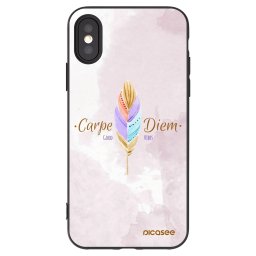Fekete szilikon tok az alábbi mobiltelefonokra Apple iPhone X/XS - Carpe Diem