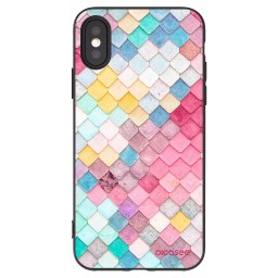 Fekete szilikon tok az alábbi mobiltelefonokra Apple iPhone X/XS - Colorful roof