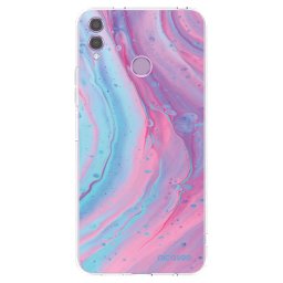 Átlátszó szilikon tok az alábbi mobiltelefonokra Honor 8X - Pink liquid