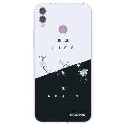 Átlátszó szilikon tok az alábbi mobiltelefonokra Honor 8X - Life - Death