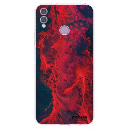 Átlátszó szilikon tok az alábbi mobiltelefonokra Honor 8X - Organic red