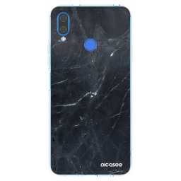 Átlátszó szilikon tok az alábbi mobiltelefonokra Huawei Nova 3 - Black marble