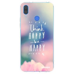 Átlátszó szilikon tok az alábbi mobiltelefonokra Huawei Nova 3 - Think happy be happy