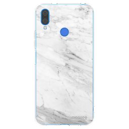 Átlátszó szilikon tok az alábbi mobiltelefonokra Huawei Nova 3 - White marble