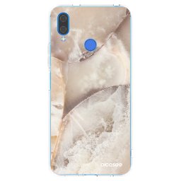 Átlátszó szilikon tok az alábbi mobiltelefonokra Huawei Nova 3 - Cream marble