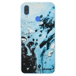 Átlátszó szilikon tok az alábbi mobiltelefonokra Huawei Nova 3 - Organic blue