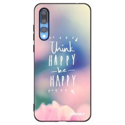 Fekete szilikon tok az alábbi mobiltelefonokra Huawei P20 Pro - Think happy be happy