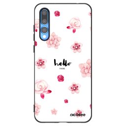 Fekete szilikon tok az alábbi mobiltelefonokra Huawei P20 Pro - Hello there